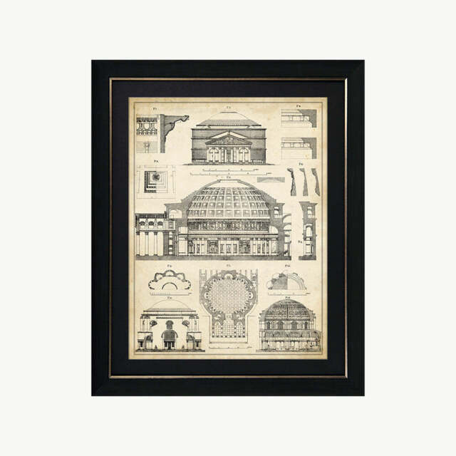 Vintage Architect Plans III Wall Art - image 1