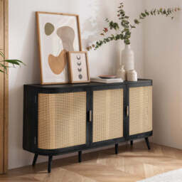 Arlington 3DR Sideboard, Black - thumbnail 1