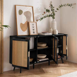 Arlington 3DR Sideboard, Black - thumbnail 2