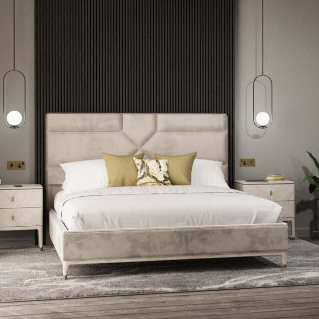 Dante Bed Base, Beige / King - image 1
