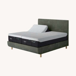 TEMPUR® Arc Adjustable Bed with Vertical Headboard, King / Green