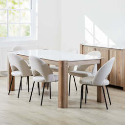 Torano Dining Table & 6 Artemis Chairs, 230cm