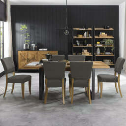 Hindon Rustic Oak 190-240cm Extending Dining Table