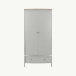 Runswick Scandi Oak & Soft Grey Double Wardrobe - thumbnail 3