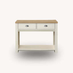 Burwick 2 Drawer Console Table, Cream - thumbnail 3