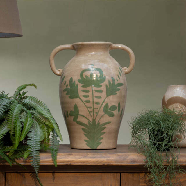 Maiolica Handled Vase - image 1