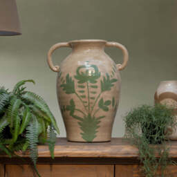 Maiolica Handled Vase