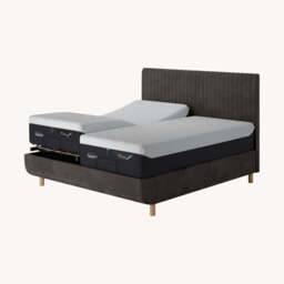 TEMPUR® Arc Adjustable Bed with Vertical Headboard, King / Grey - thumbnail 3