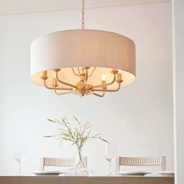 Leif 8lt Pendant Light, Beige - image 1