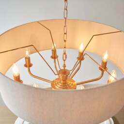 Leif 8lt Pendant Light, Beige - thumbnail 3