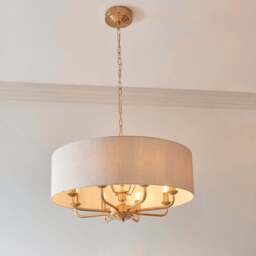 Leif 8lt Pendant Light, Beige - thumbnail 2