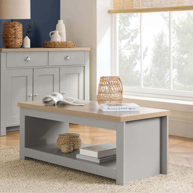 Burwick Coffee Table, Light Grey