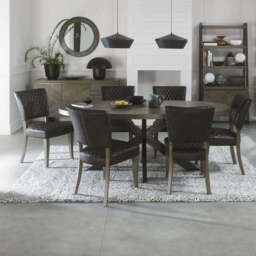 Glendale Fumed Oak 6 Seater Dining Table - thumbnail 3