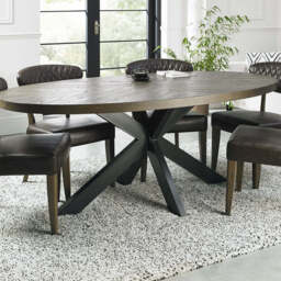Glendale Fumed Oak 6 Seater Dining Table - thumbnail 2