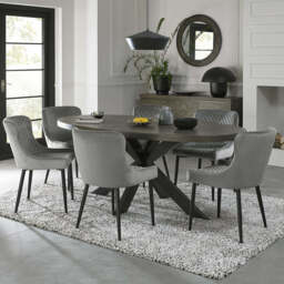 Glendale Fumed Oak 6 Seater Dining Table
