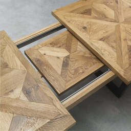 Hindon Rustic Oak 158-203cm Extending Dining Table - thumbnail 3