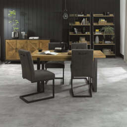 Hindon Rustic Oak 158-203cm Extending Dining Table