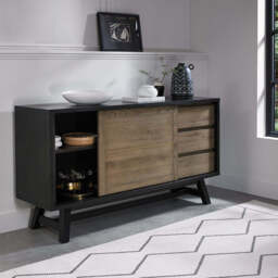 Highgate Weathered Oak Wide Sideboard - thumbnail 1