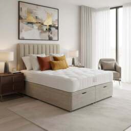 Arighi Bianchi Ottoman Bed Base, Single / Light Grey