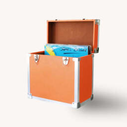 Vinyl Record Storage Box, Orange - thumbnail 2