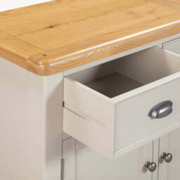 Medway Oak 3 Door Sideboard, Grey - thumbnail 3