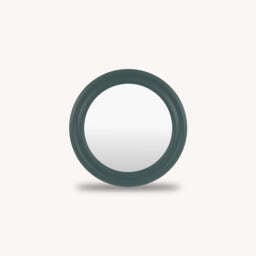 Melbourne Small Round Wall Mirror, Green - thumbnail 4