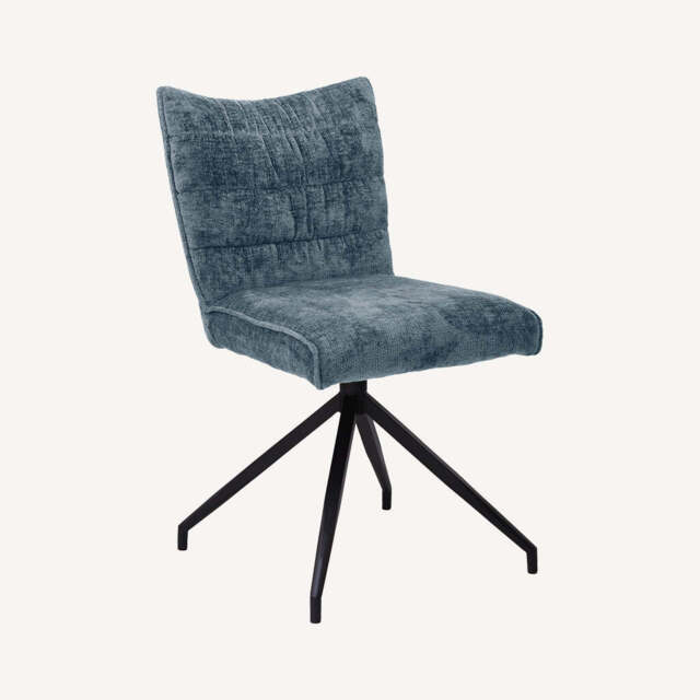 Troy Swivel Dining Chair, Blue