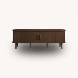 Tiffany Fluted Small TV Unit, Walnut