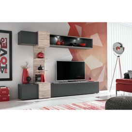"Rio Entertainment Unit For TVs Up To 60"" - Anthracite 230cm"