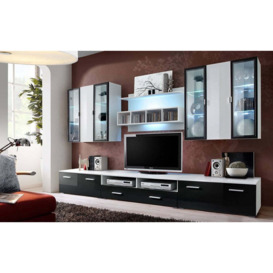 "Quadro Entertainment Unit For TVs Up To 49"" - White Gloss 300cm" - thumbnail 3