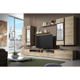 "Sarah 10 Entertainment Unit For TVs Up To 58"" - San Remo Oak 280cm"