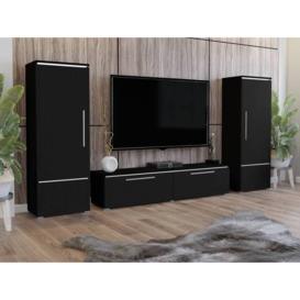 "Amber Entertainment Unit For TVs Up To 60"" - White Gloss 260cm" - thumbnail 2