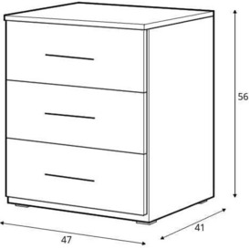 Beta Bedside Cabinet 46cm [Oak San Remo] - Oak San Remo 46cm - thumbnail 3