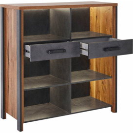 Buffalo 48 Highboard Cabinet 107cm - Oak Matera 107cm - thumbnail 3