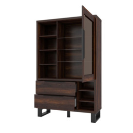 Halle 13 Tall Display Cabinet 120cm - Oak Wallace 120cm - thumbnail 2