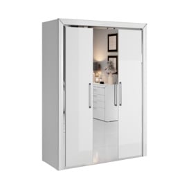 Arno Hinged Door Wardrobe 155cm - White 155cm - thumbnail 1