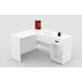Corner Desk 155cm - White 155cm - thumbnail 2