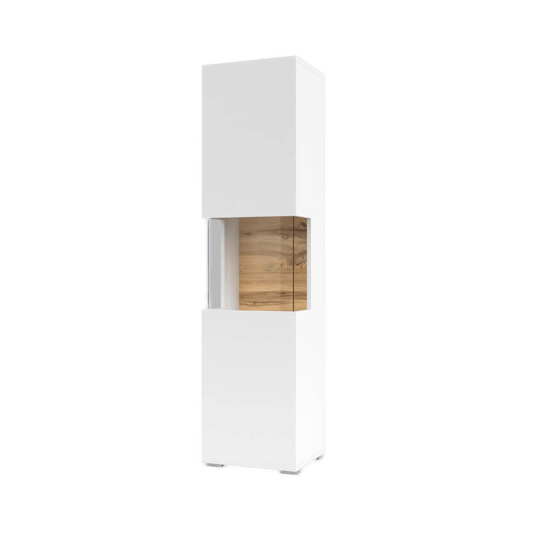Ava 05 Tall Display Cabinet 36cm - White Matt 36cm - image 1