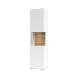 Ava 05 Tall Display Cabinet 36cm - White Matt 36cm - thumbnail 1