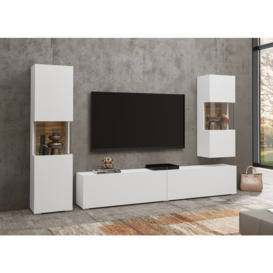 "Ava 10 Entertainment Unit For TVs Up To 58"" - White 220cm"