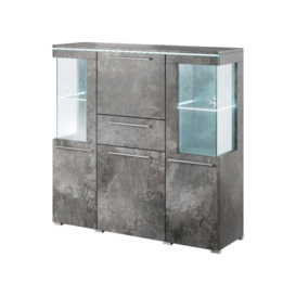 India 46 Display Cabinet 130cm - 130cm Schiefer - thumbnail 1