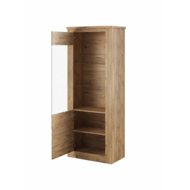 Kanton Tall Display Cabinet - Oak Bartex 74cm - thumbnail 3