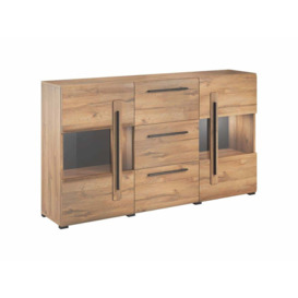 Tulsa 28 Display Cabinet 180cm - Oak Grandson 180cm - thumbnail 1