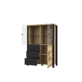 Olin 44 Display Cabinet 101cm - 101cm Oak Okapi - thumbnail 3