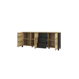 Olin 47 Sideboard Cabinet 192cm - 192cm Oak Okapi - thumbnail 3