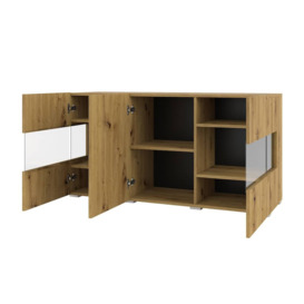 Ava 25 Display Sideboard Cabinet 120cm - Oak Artisan 120cm - thumbnail 2