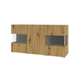Ava 25 Display Sideboard Cabinet 120cm - Oak Artisan 120cm - thumbnail 3