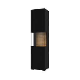 Ava 05 Tall Display Cabinet 36cm - Black Matt 36cm - thumbnail 1