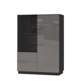 Helio 44 Display Cabinet 100cm - Grey Glass 100cm