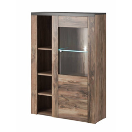 Larona 44 Display Cabinet 100cm - Oak Satin 100cm